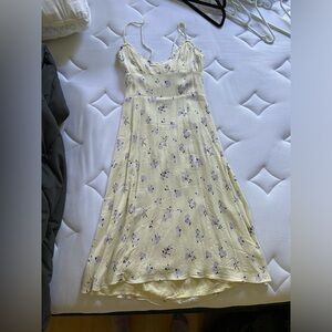 Aritzia - Sundeh Sundress - Pastel Yellow with Flowers
